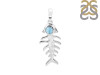 Larimar Fish Bone Pendant LAR-RUP-17.