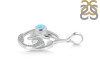 Larimar & White Topaz Dolphin & Waves Pendant LAR-RUP-20.
