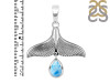 Larimar Whale Tail Pendant LAR-RUP-22.