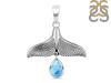 Larimar Whale Tail Pendant LAR-RUP-22.