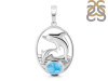 Larimar Sea & Dolphin Pendant LAR-RUP-24.