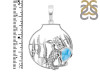 Larimar Mermaid & Shell Pendant LAR-RUP-54.