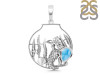 Larimar Mermaid & Shell Pendant LAR-RUP-54.