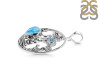 Larimar & Blue Topaz Mermaid & Fish Pendant LAR-RUP-57.