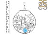 Larimar & White Topaz Fish Pendant LAR-RUP-62.