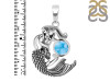 Larimar Mermaid Pendant LAR-RUP-63.