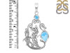 Larimar Mermaid & Turtle Pendant LAR-RUP-67.