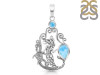 Larimar Mermaid & Turtle Pendant LAR-RUP-67.