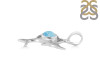 Larimar & White Topaz Sail Fish Pendant LAR-RUP-25.