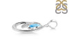 Larimar & White Topaz Whale Tail Pendant LAR-RUP-28.