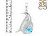Larimar & White Topaz Penguin Pendant LAR-RUP-44.