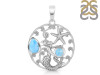 Larimar Mermaid & Star Fish Pendant LAR-RUP-52.
