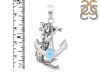 Larimar Mermaid & Anchor Pendant LAR-RUP-9.