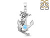 Larimar Mermaid & Anchor Pendant LAR-RUP-9.