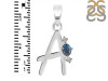 Labradorite & White Topaz Alphabet A Pendant LBD-RDA-1.