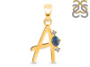 Labradorite & White Topaz Alphabet A Pendant LBD-RDA-1.