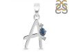 Labradorite & White Topaz Alphabet A Pendant LBD-RDA-1.