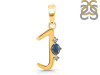 Labradorite & White Topaz Alphabet J Pendant LBD-RDA-10.