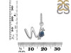Labradorite & White Topaz Alphabet W Pendant LBD-RDA-101.