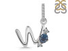 Labradorite & White Topaz Alphabet W Pendant LBD-RDA-101.