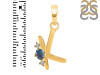 Labradorite & White Topaz Alphabet K Pendant LBD-RDA-11.