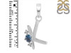 Labradorite & White Topaz Alphabet K Pendant LBD-RDA-11.