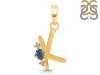Labradorite & White Topaz Alphabet K Pendant LBD-RDA-11.