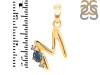 Labradorite & White Topaz Alphabet M Pendant LBD-RDA-13.