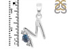 Labradorite & White Topaz Alphabet M Pendant LBD-RDA-13.