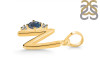 Labradorite & White Topaz Alphabet N Pendant LBD-RDA-14.