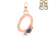 Labradorite & White Topaz Alphabet O Pendant LBD-RDA-15.