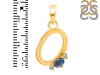 Labradorite & White Topaz Alphabet O Pendant LBD-RDA-15.
