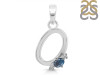 Labradorite & White Topaz Alphabet O Pendant LBD-RDA-15.