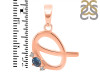 Labradorite & White Topaz Alphabet Q Pendant LBD-RDA-17.