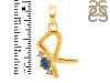 Labradorite & White Topaz Alphabet R Pendant LBD-RDA-18.