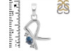 Labradorite & White Topaz Alphabet R Pendant LBD-RDA-18.
