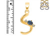 Labradorite & White Topaz Alphabet S Pendant LBD-RDA-19.