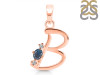 Labradorite & White Topaz Alphabet B Pendant LBD-RDA-2.