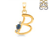 Labradorite & White Topaz Alphabet B Pendant LBD-RDA-2.