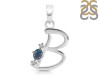 Labradorite & White Topaz Alphabet B Pendant LBD-RDA-2.