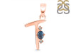 Labradorite & White Topaz Alphabet T Pendant LBD-RDA-20.