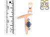 Labradorite & White Topaz Alphabet T Pendant LBD-RDA-20.