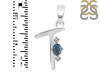 Labradorite & White Topaz Alphabet T Pendant LBD-RDA-20.