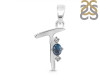 Labradorite & White Topaz Alphabet T Pendant LBD-RDA-20.