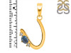 Labradorite & White Topaz Alphabet U Pendant LBD-RDA-21.