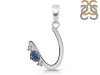 Labradorite & White Topaz Alphabet U Pendant LBD-RDA-21.