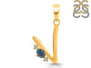 Labradorite & White Topaz Alphabet V Pendant LBD-RDA-22.