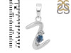 Labradorite & White Topaz Alphabet Z Pendant LBD-RDA-26.