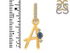 Labradorite & White Topaz Alphabet A Pendant LBD-RDA-27.