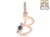 Labradorite & White Topaz Alphabet B Pendant LBD-RDA-28.